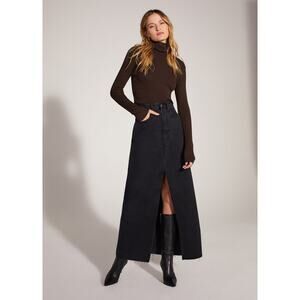 Favorite Daughter The Sadie High Rise Maxi A-Line Skirt Asphalt sz 32 NWT
